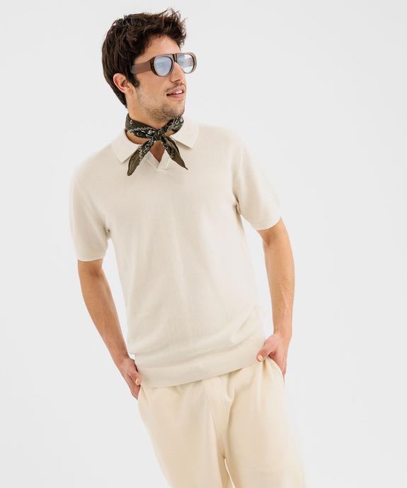 Polo à manches courtes en maille fantaisie homme vue1 - GEMO 4G HOMME - GEMO