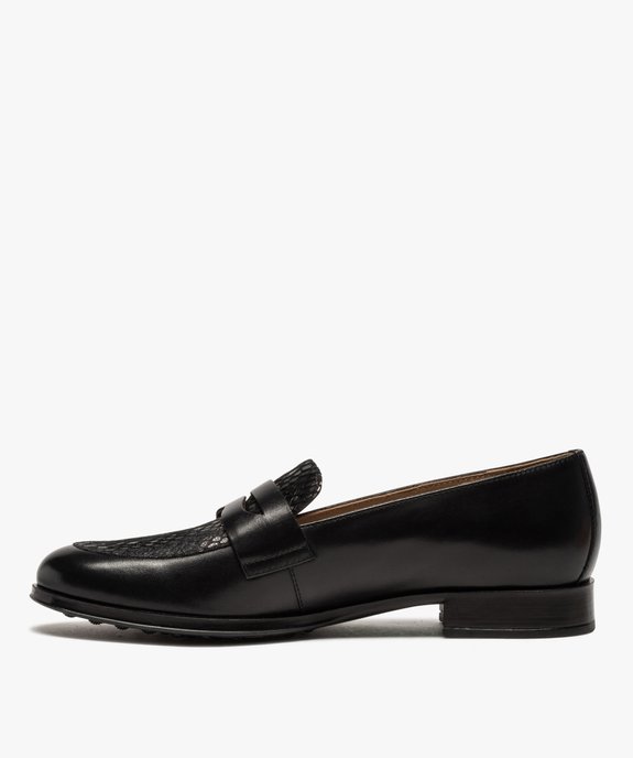 Mocassins femme à talon plat en cuir – Pierre Cardin vue3 - PIERRE CARDIN D - GEMO