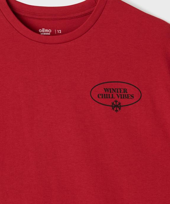 Tee-shirt de Noël à manches courtes et imprimé dos garçon vue2 - GEMO (JUNIOR) - GEMO