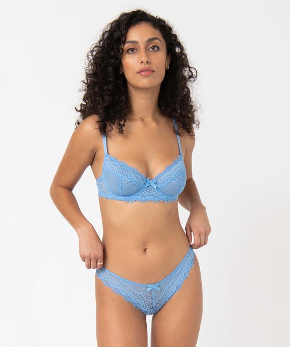 Soutien-gorge à armatures forme corbeille en dentelle vue5 - GEMO(HOMWR FEM) - GEMO