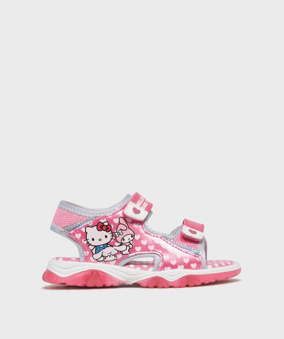 Sandales à scratch à motifs coeurs et chaton fille - Hello Kitty vue1 - HELLO KITTY - GEMO