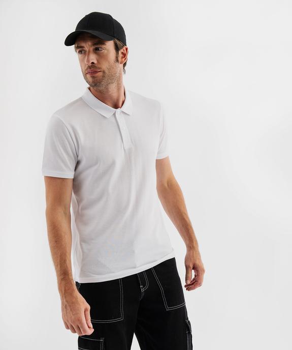 Polo à manches courtes en maille piquée homme vue5 - GEMO 4G HOMME - GEMO