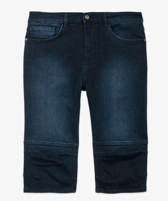 Bermuda/pantacourt homme en jean légèrement délavé vue4 - GEMO (HOMME) - GEMO