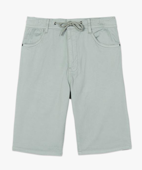 Bermuda homme en coton stretch vue4 - GEMO (HOMME) - GEMO