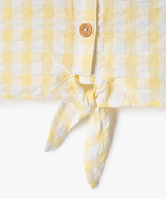 Blouse bébé fille rayée à manches volantées et pattes à nouer vue2 - GEMO(BEBE DEBT) - GEMO