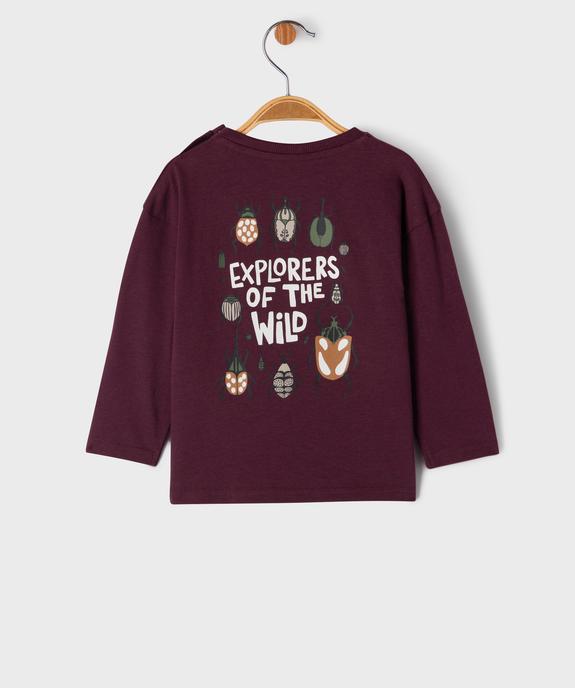 Tee-shirt manches longues avec motif poitrine et dos bébé garçon  vue3 - GEMO 4G BEBE - GEMO