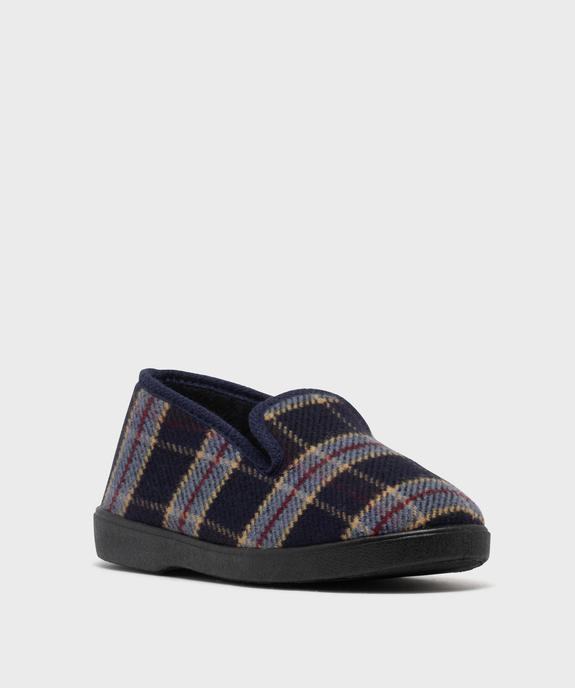 Chaussons confort à motif tartan homme vue3 - G'FLEX GEMO FOR GOOD - GEMO