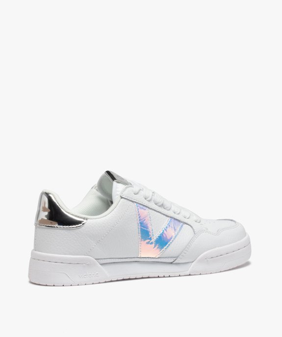 Baskets femme dessus cuir et détails brillants - Victoria vue4 - VICTORIA - GEMO
