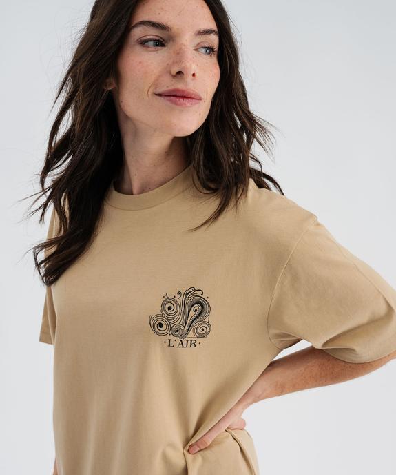 Haut de pyjama avec motif poitrine et dos mixte vue2 - GEMO 4G FEMME - GEMO