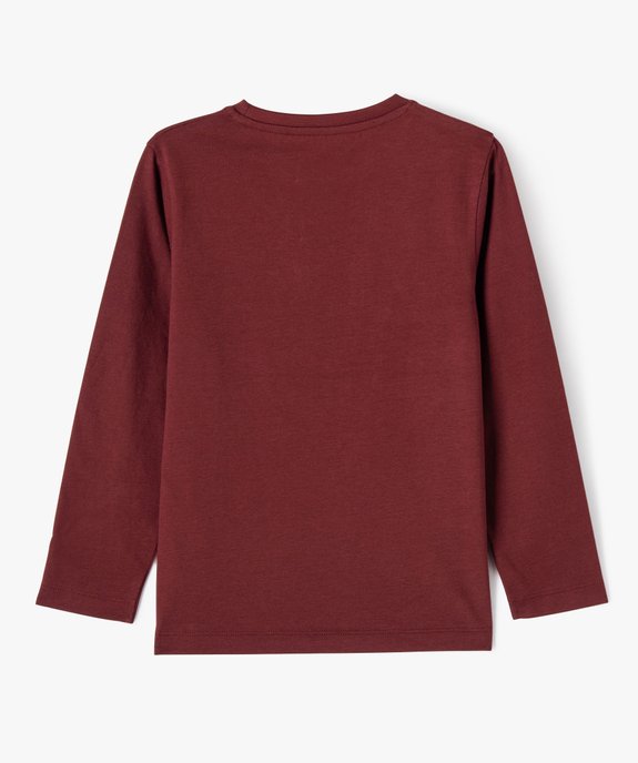 Tee-shirt à manches longues avec motif tactile garçon vue4 - GEMO 4G GARCON - GEMO