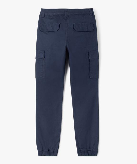 Pantalon en toile avec poches à rabat garçon vue3 - GEMO 4G GARCON - GEMO