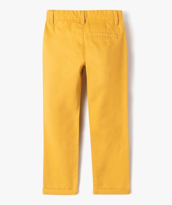 Pantalon chino en coton garçon vue3 - GEMO 4G GARCON - GEMO
