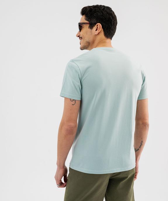 Tee-shirt manches courtes avec motif poitrine homme vue3 - GEMO (HOMME) - GEMO