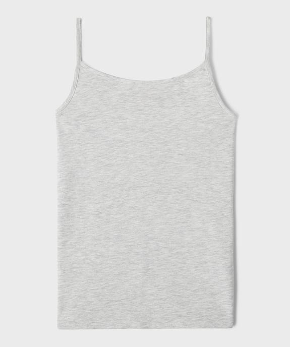Débardeur à fines bretelles en coton stretch fille vue3 - GEMO 4G FILLE - GEMO