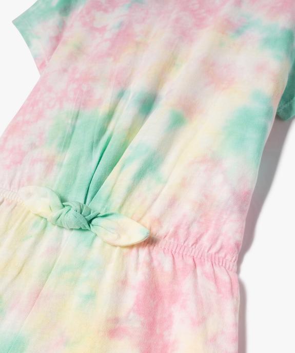 Combishort en coton effet tie and dye fille vue2 - GEMO (ENFANT) - GEMO