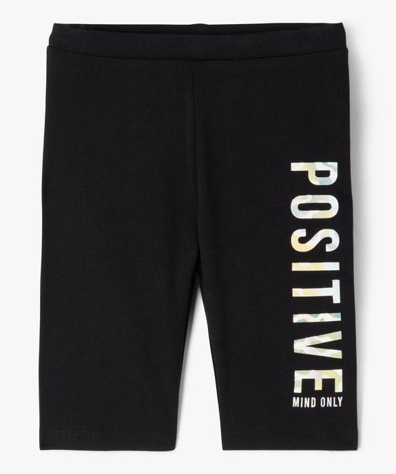 Legging long en coton stretch imprimé fille vue1 - GEMO 4G FILLE - GEMO