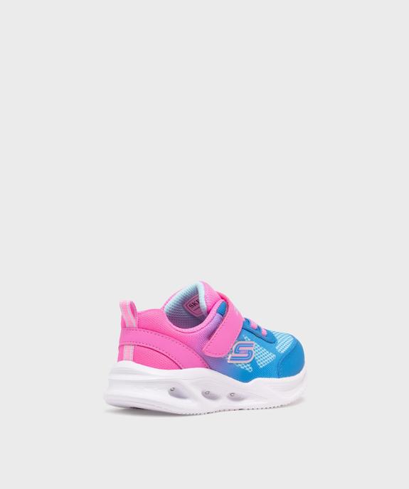 Baskets basses souples en mesh à semelle lumineuse fille - Skechers vue4 - SKECHERS - GEMO
