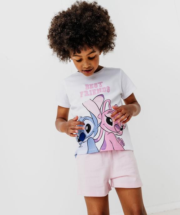 Pyjashort bicolore à motif Stitch et Angel fille - Disney vue7 - LILO & STITCH - GEMO