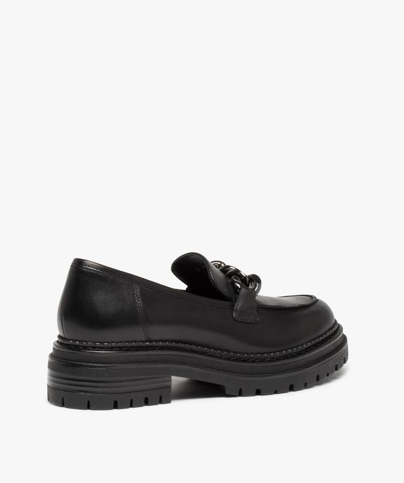 Mocassins femme dessus cuir à semelle crantée - Tanéo vue5 - TANEO - GEMO