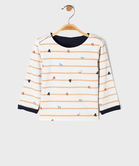 Tee-shirt manches longues réversible bébé fille - LuluCastagnette vue2 - LULU CASTAGNETTE GEMO FOR GOOD - GEMO