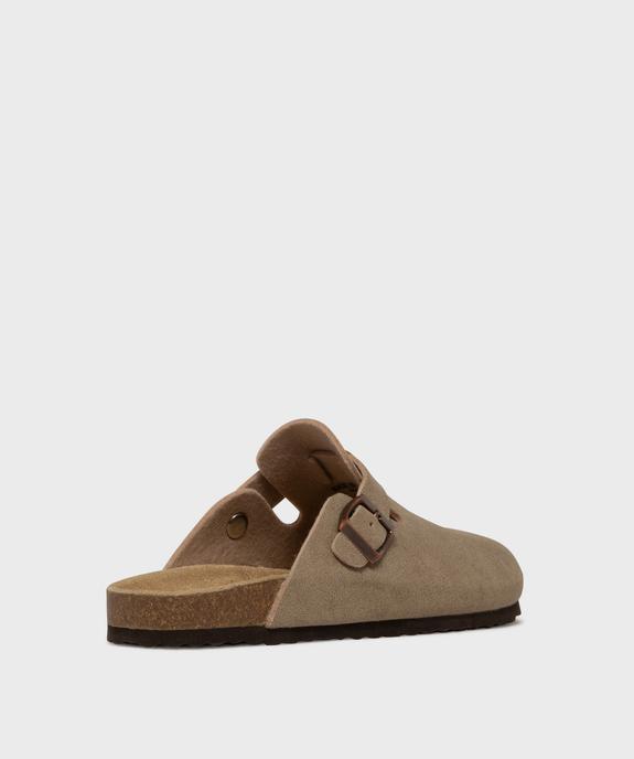 Sabots en suédine avec semelle intérieure anatomique en cuir femme vue4 - 5 MILES - GEMO