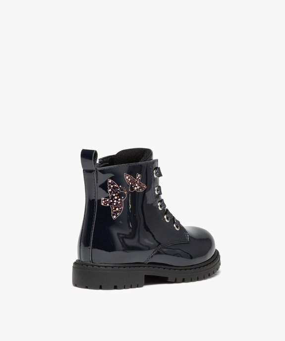 Boots vernis fille avec motifs oiseaux du 25 au 30 vue4 - GEMO (ENFANT) - GEMO