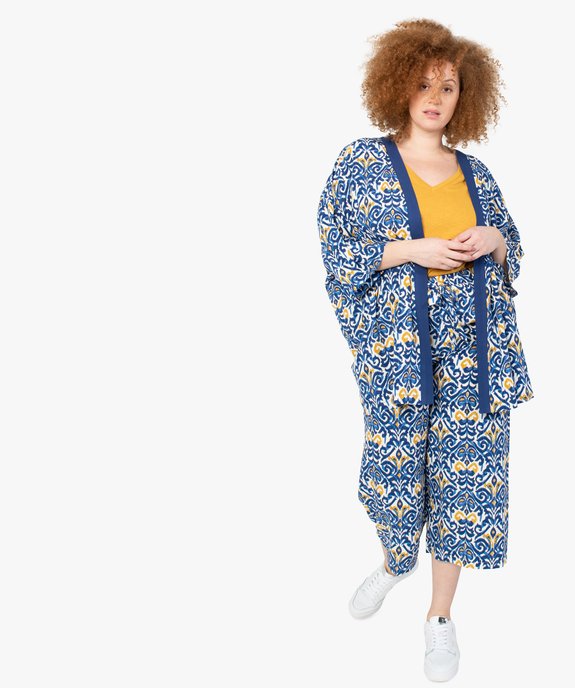 Veste femme grande taille imprimée à manches courtes vue5 - GEMO (G TAILLE) - GEMO