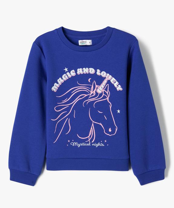 Sweat molletonné avec motif girly fille vue1 - GEMO 4G FILLE - GEMO