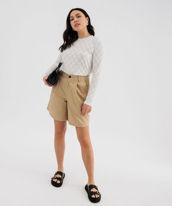 Bermuda ample en coton femme vue5 - GEMO(FEMME PAP) - GEMO