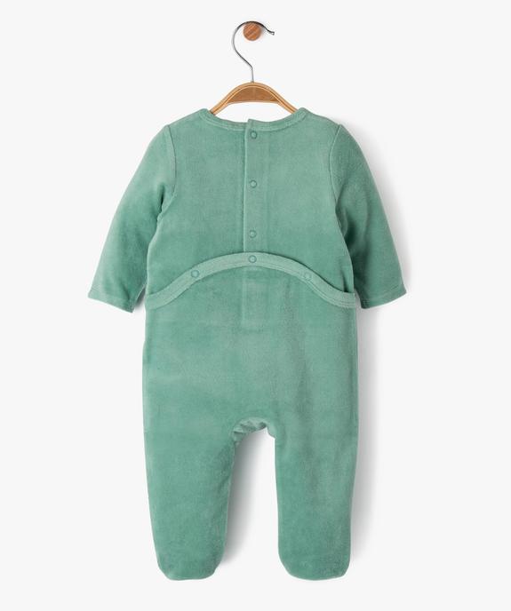 Pyjama en velours à pont-dos pressionné bébé vue4 - GEMO(BB COUCHE) - GEMO
