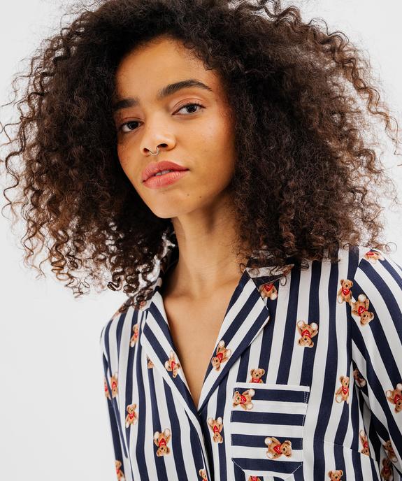Pyjama chemise fluide femme - LuluCastagnette vue3 - LULUCASTAGNETTE - GEMO