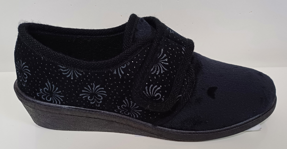 Chaussons confort en velours avec fermeture scratch femme vue1 - G'FLEX GEMO FOR GOOD - GEMO