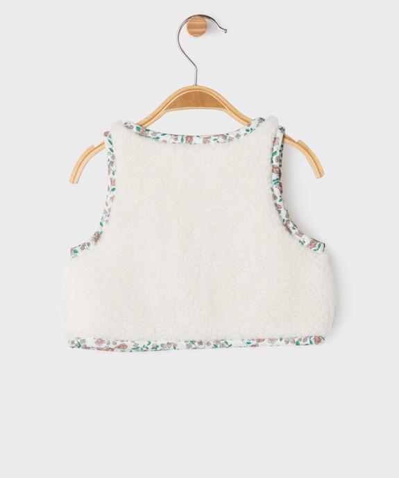 Gilet sans manches réversible coupe courte bébé fille vue5 - GEMO(BB COUCHE) - GEMO