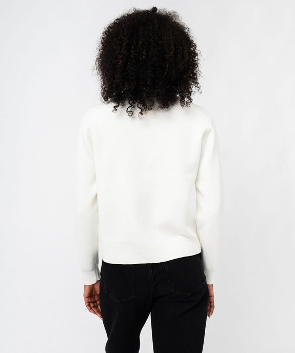 Gilet avec col carré et boutons fantaisie femme vue3 - GEMO(FEMME PAP) - GEMO