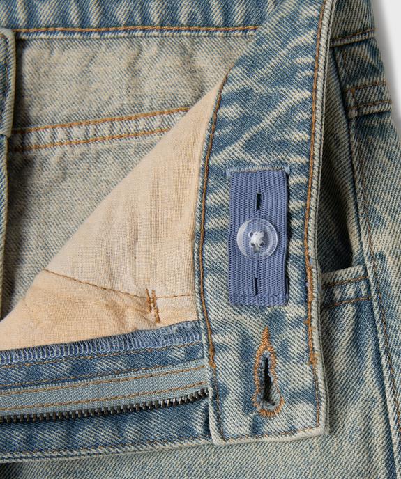 Jean loose en denim délavé garçon vue2 - GEMO 4G GARCON - GEMO