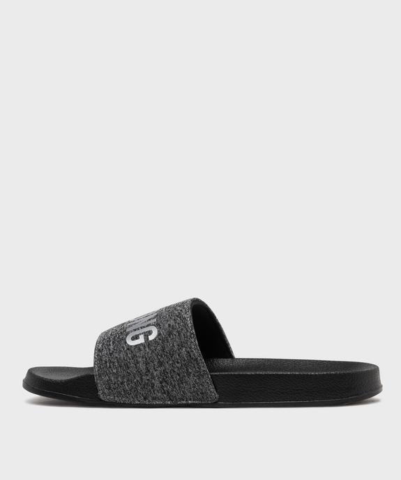 Mules ouvertes avec inscription sur la bride homme vue3 - GEMO (PLAGE) - GEMO