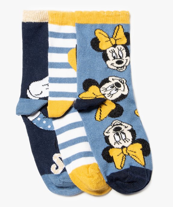 Chaussettes fille à motifs Minnie Mousse (lot de 3) - Disney vue1 - MINNIE - GEMO