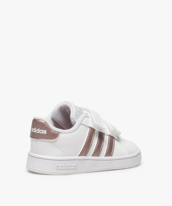 Baskets bébé fille à scratch Grand Court Adidas vue4 - ADIDAS - GEMO