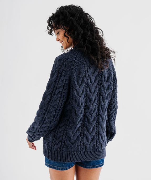Pull torsadé à col montant femme - LuluCastagnette vue3 - LULUCASTAGNETTE - GEMO