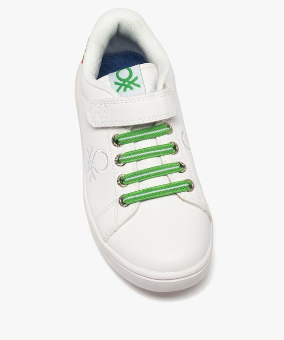 Baskets garçon colorées à lacets et scratch - Benetton vue5 - BENETTON - GEMO