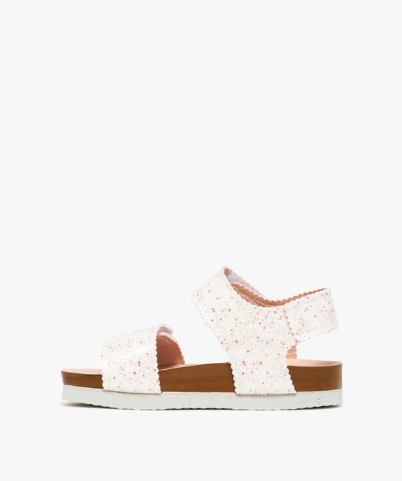 Sandales fille à scratch avec deux brides colorées vue3 - GEMO (ENFANT) - GEMO