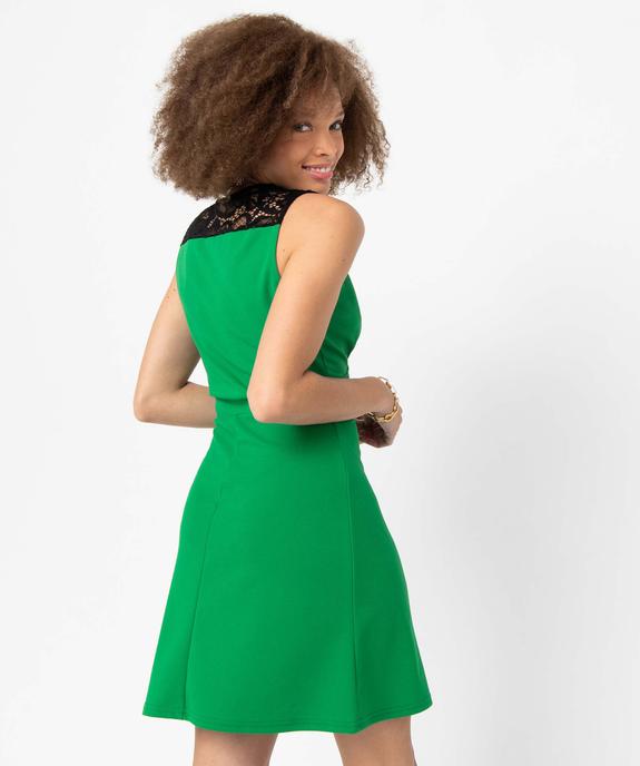 Robe femme sans manches avec empiècements dentelle vue3 - GEMO(FEMME PAP) - GEMO