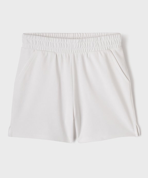 Short en maille coupe ample avec taille élastique fille vue1 - GEMO 4G FILLE - GEMO