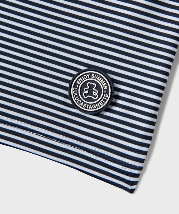 Short de bain à rayures garçon - LuluCastagnette vue2 - LULU CASTAGNETTE GEMO FOR GOOD - GEMO