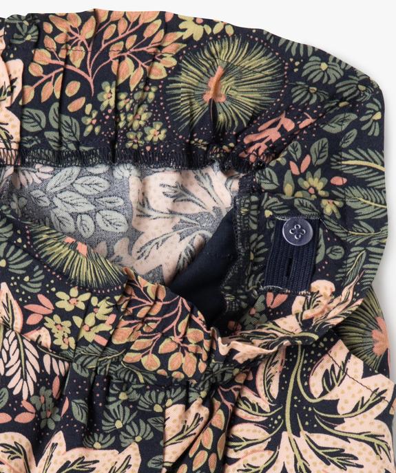Pantalon fluide imprimé en viscose fille vue2 - GEMO 4G FILLE - GEMO