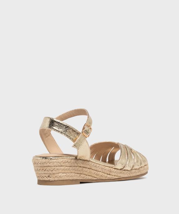 Sandales à talon compensé en corde et tige brillante femme vue4 - VALENTINA BALDA - GEMO