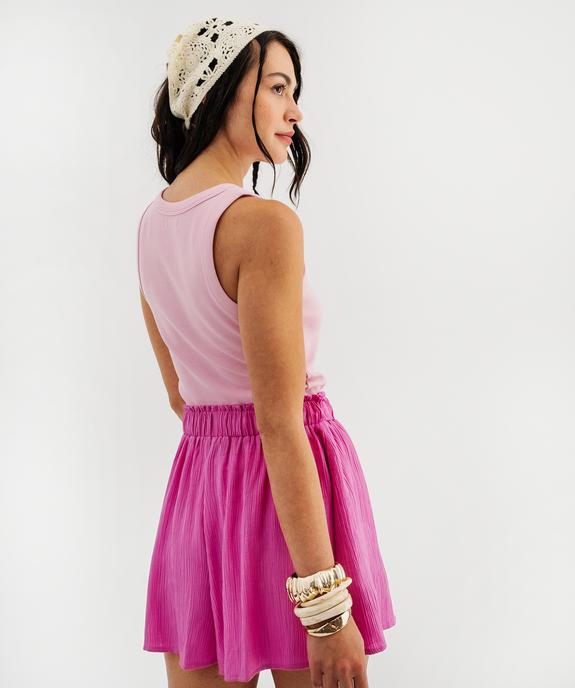 Débardeur en maille côtelée emmanchures américaines femme vue4 - GEMO 4G FEMME - GEMO