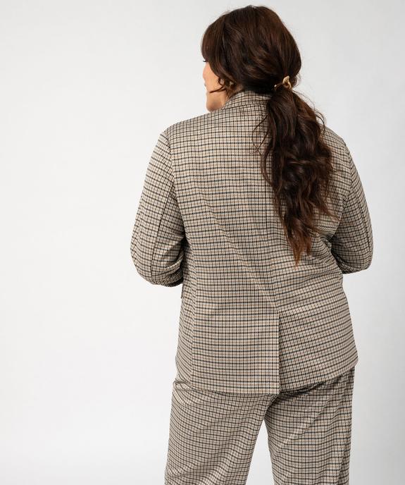 Veste blazer à motif pied-de-poule femme grande taille  - GEMO (G TAILLE) Veste blazer à motif pied-de-poule femme grande taille  vue4 - GEMO (G TAILLE) - GEMO