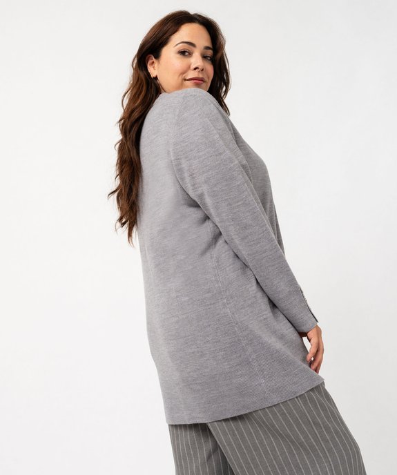 Gilet long porté ouvert femme grande taille vue6 - GEMO (G TAILLE) - GEMO
