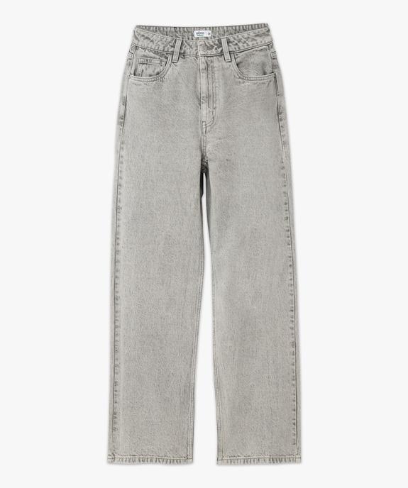 Jean wide leg taille haute coloris délavé femme vue4 - GEMO 4G FEMME - GEMO